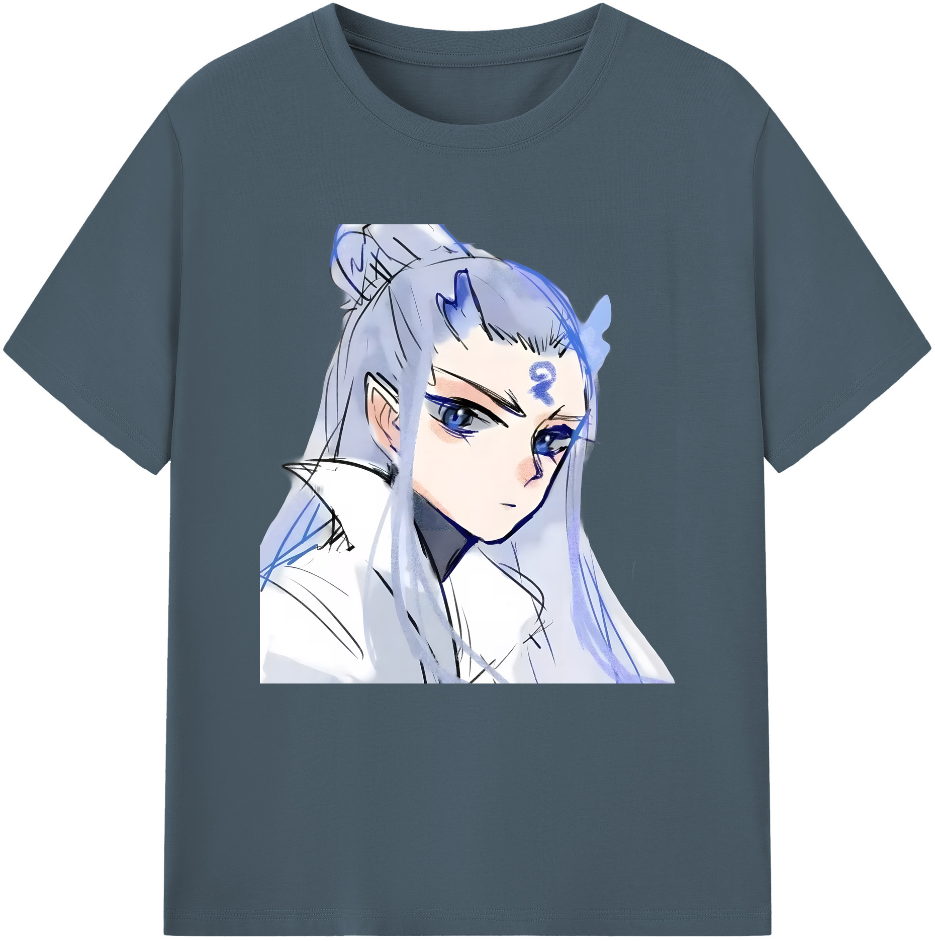 （画像用） Ne Zha 2 ナタ 魔童の大暴れ 綿100％半袖Tシャツ（フロントプリント）